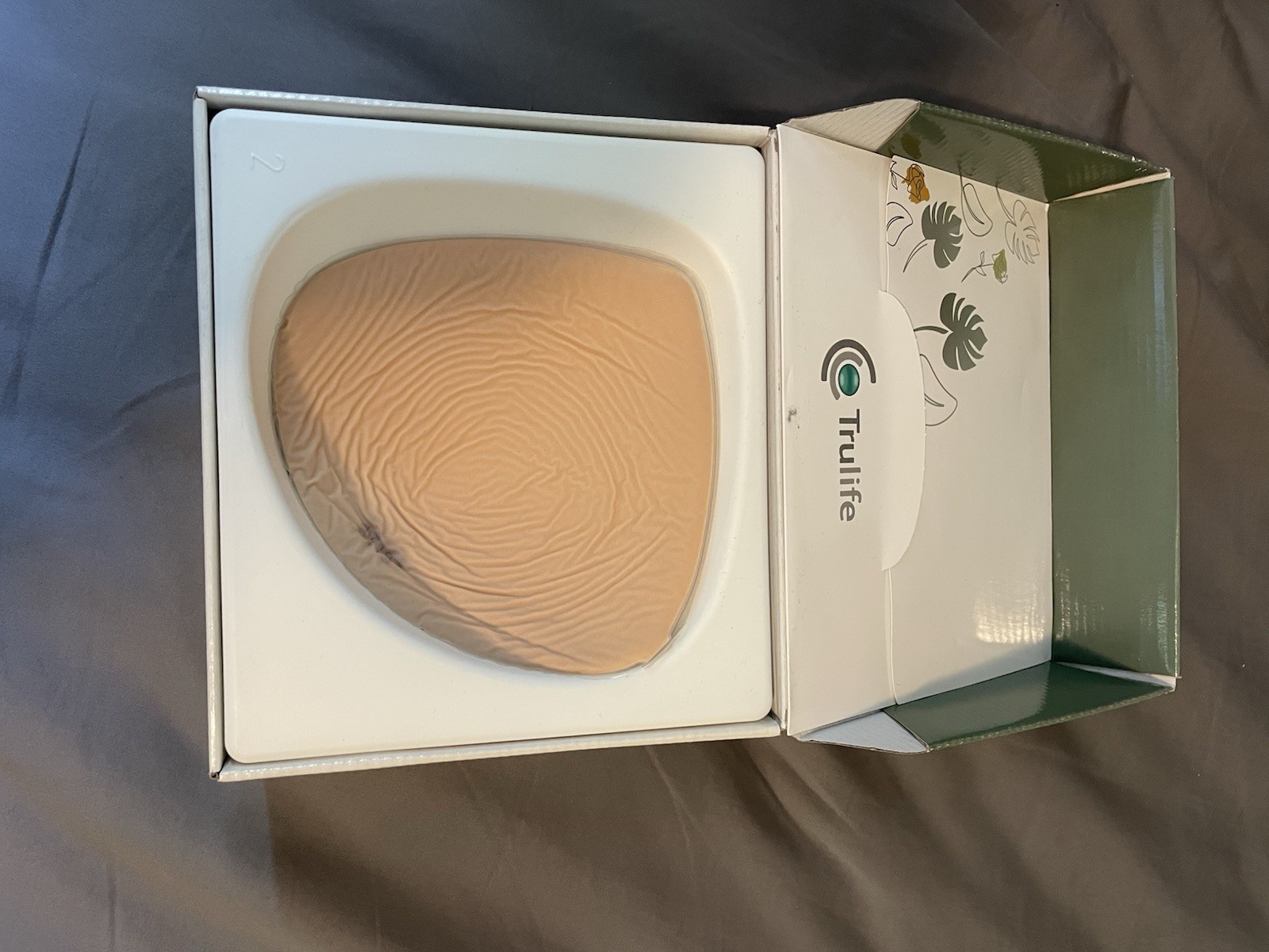 Trulife Silk Triangle Breast Prosthesis MD Beige Silicone Lightweight 00471-07