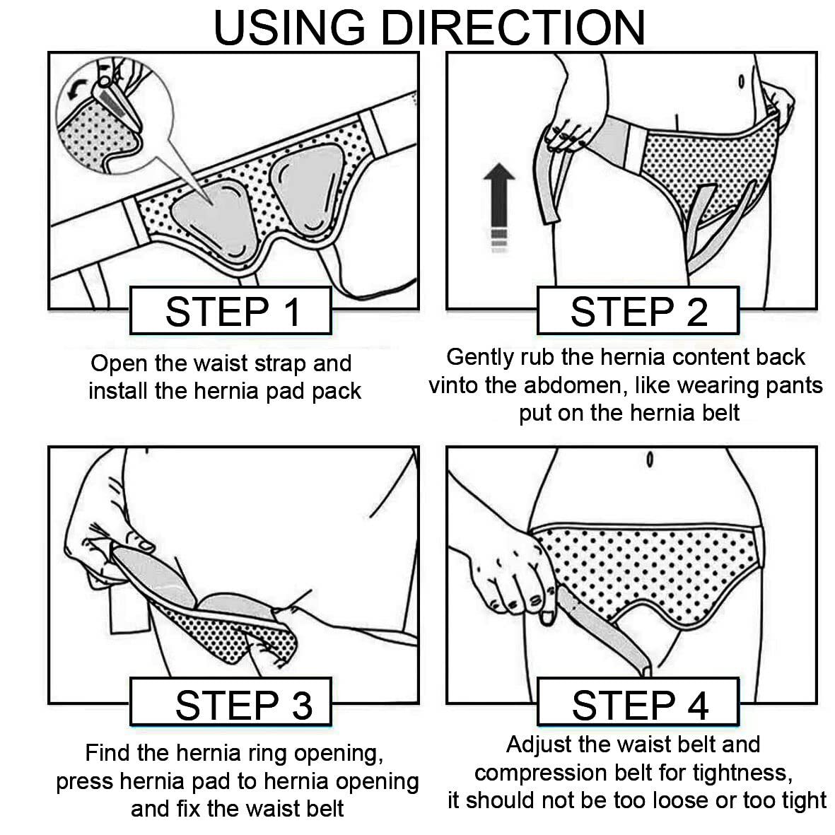 Hernia Support Belt Inguinal Groin Men & Women Hernia Pain Relief Truss Brace
