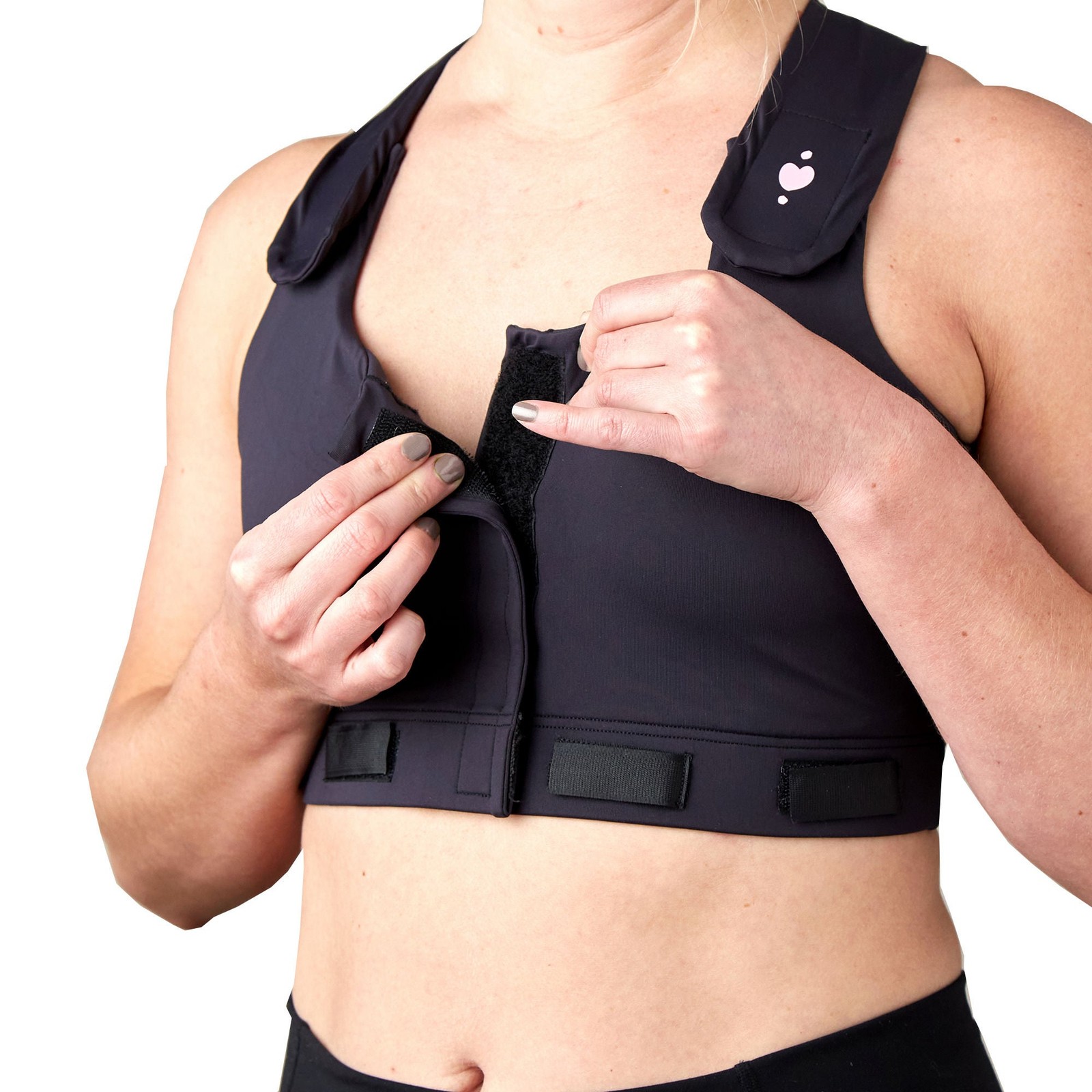 heart&core Larissa Bra Post-Surgery Bra Drainage Bulb and Storage Black XL