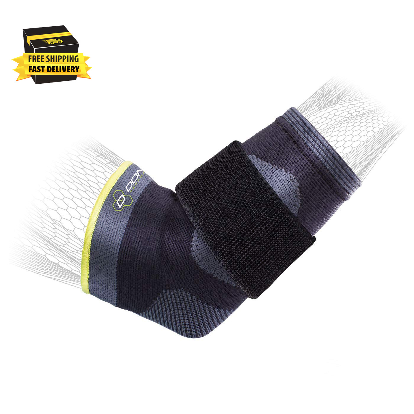 Deluxe Knit Elbow Sleeve with Compression Strap – Ideal for Golfer S Elbow, Tenn
