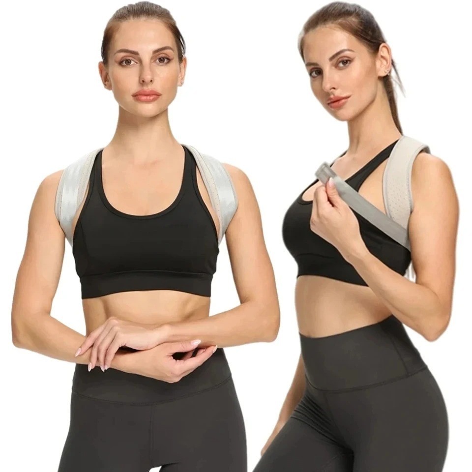 Adjustable Back Posture Corrector Neck Brace Training Equipment Home Office Man