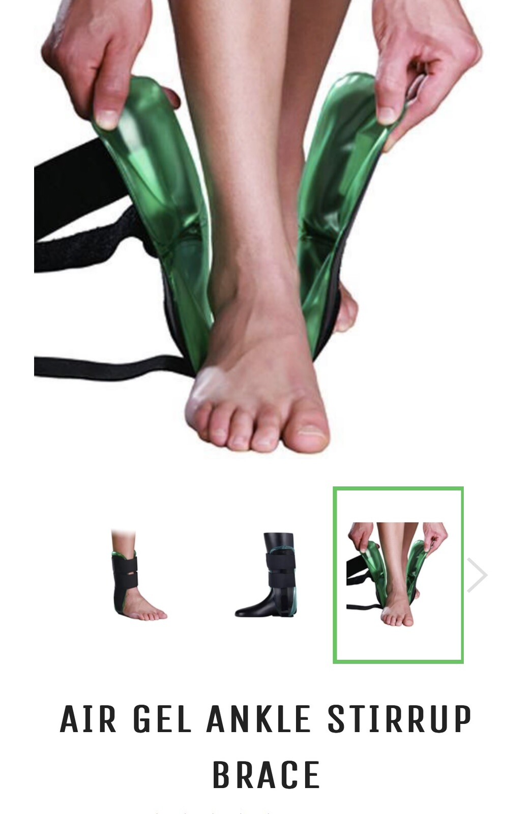 Air Gel Ankle Stirrup Brace Stabilizer Support for Reduce Ankle Swelling