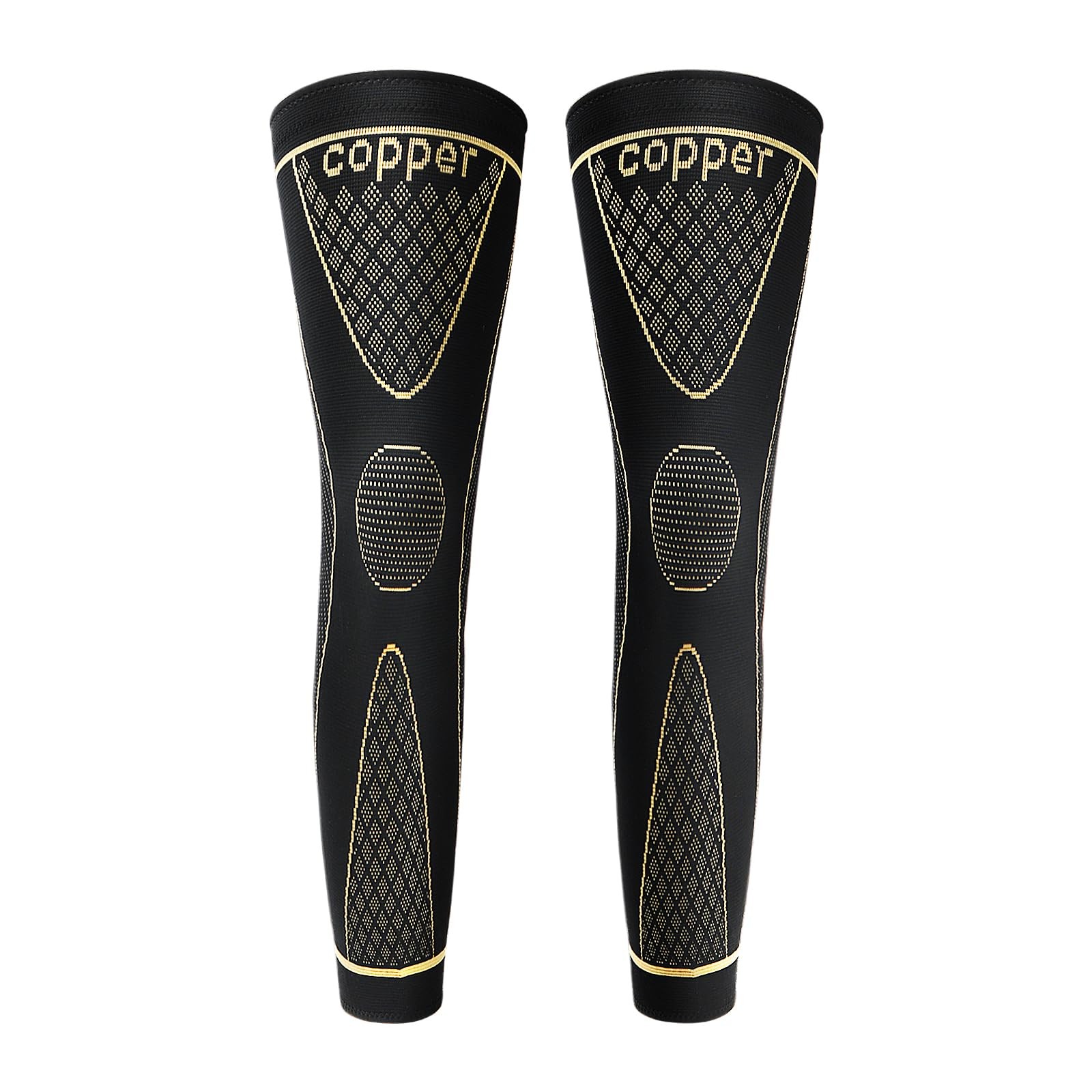 SKDK Copper Full Leg Sleeves Long Compression Large（1 Pair）,