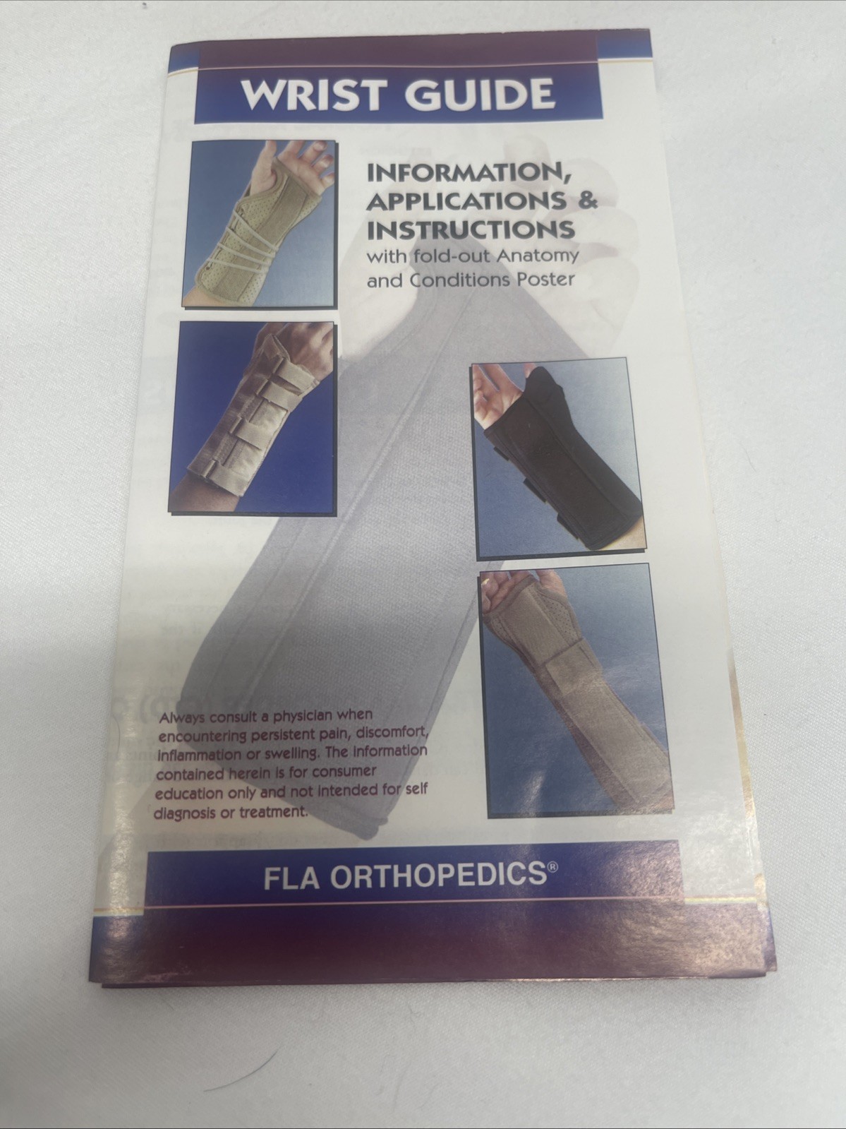WRIST BRACE SOFT FIT SUEDE FINISH MEDIUM LEFT BEIGE HOSPITAL GRADE FLA ORTHO