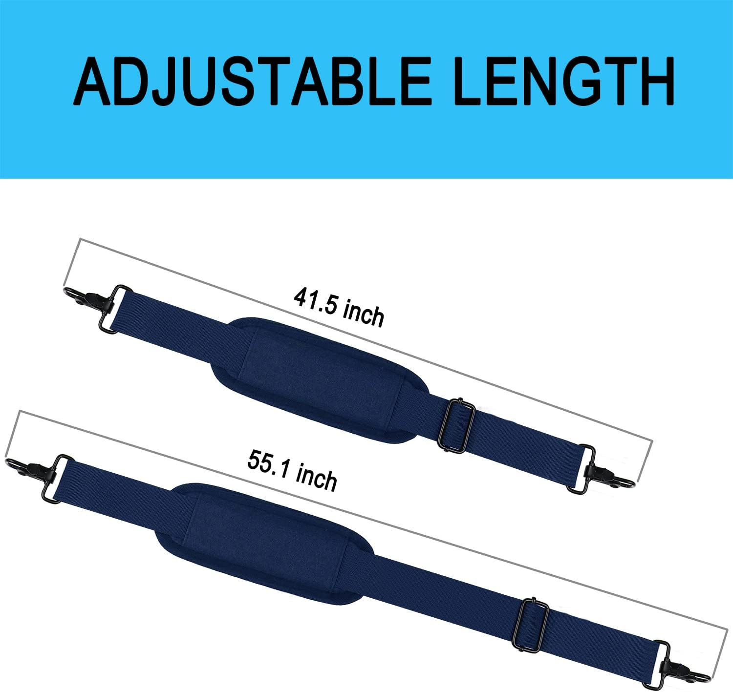 Shoulder Strap, Universal Adjustable 56 Inch Shoulder Belt Blue