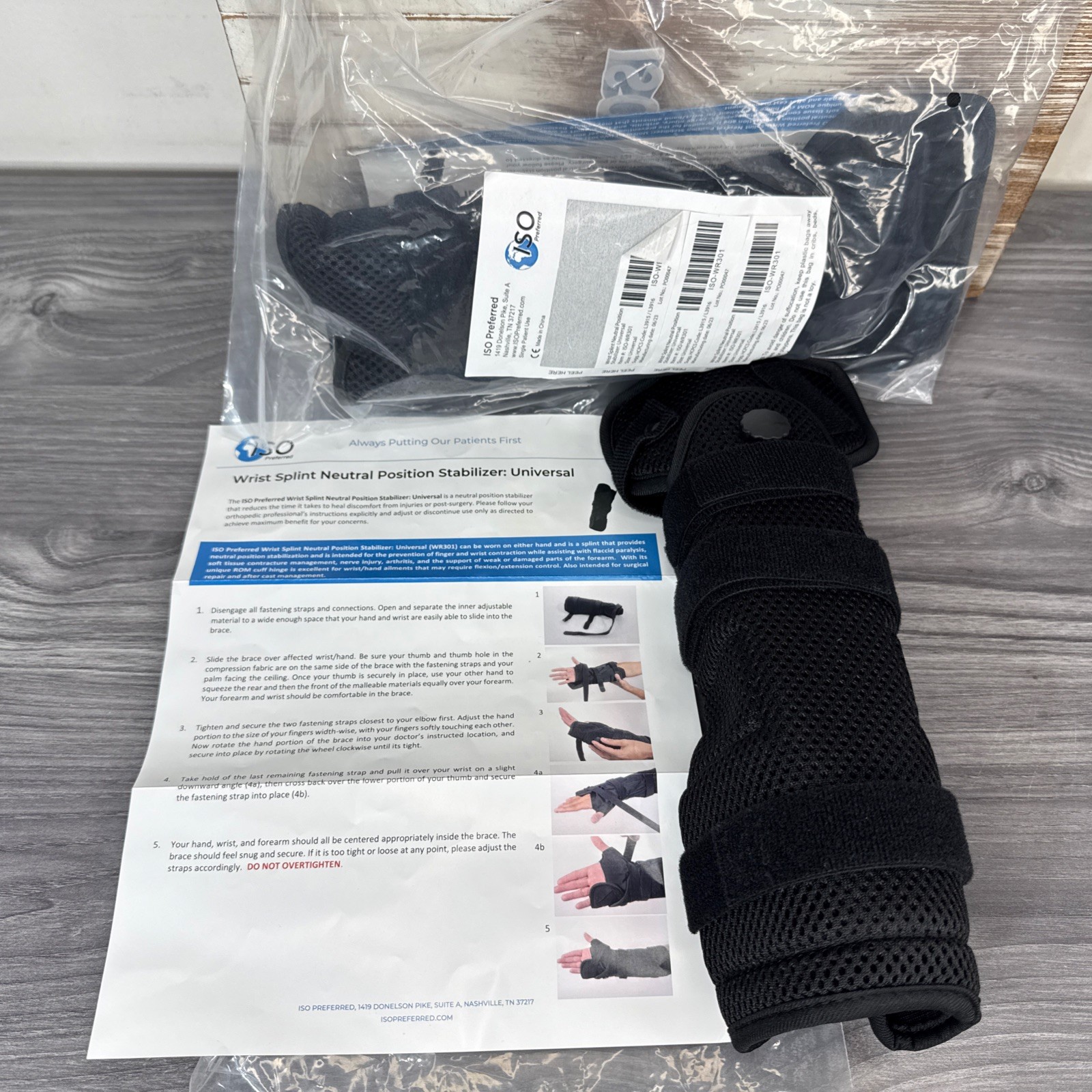 Lot Of 2 – ISO Preferred Wrist Neutral Position Stabilizer Universal BRACE WR301