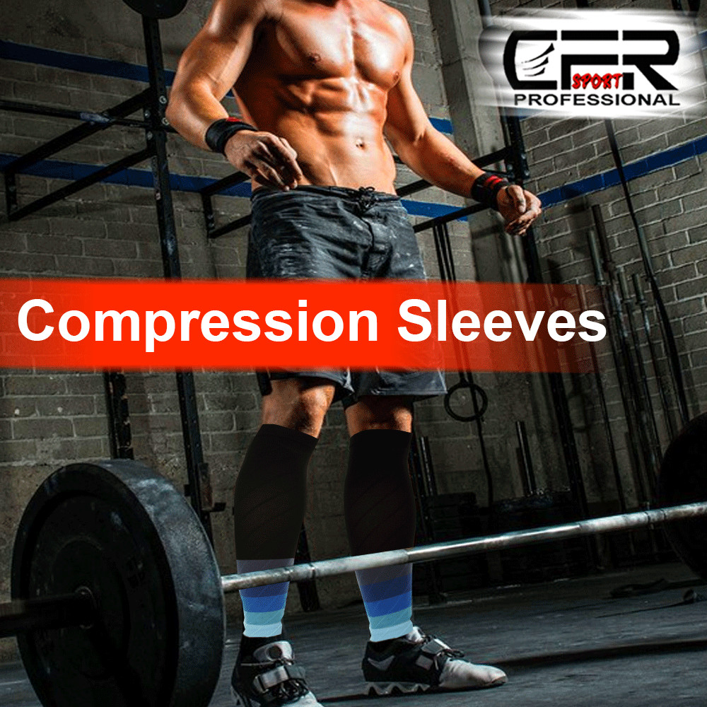 2pc Calf Sleeves Leg Support Compression Socks Running Shin Splint Varicose Vein
