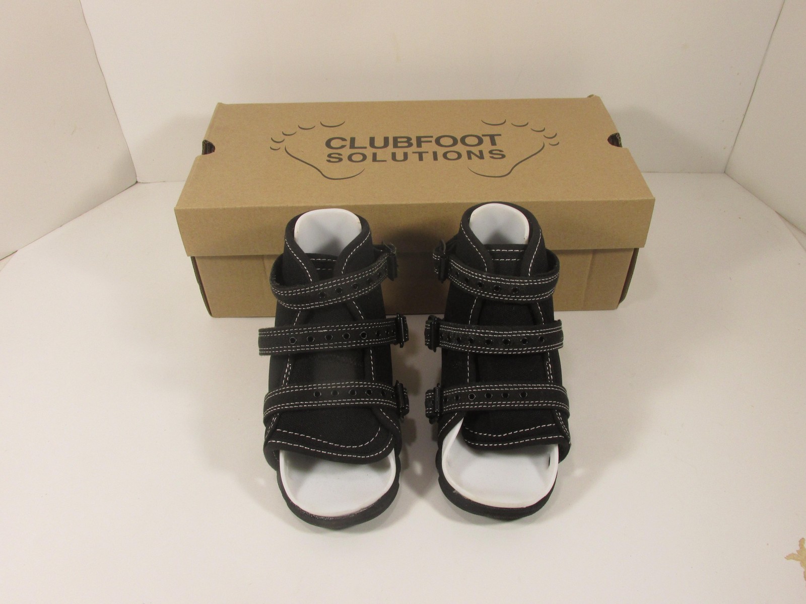 Clubfoot Solutions Iowa Brace 3 Leg Boots Youth M Black Adjustable CFS-AFO-7