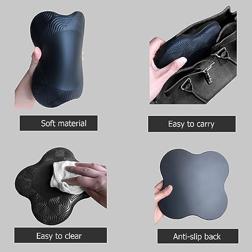 Yoga Knee Pad Set of 2 TPE Foam 0.78 Inch Thick Non-Slip Meditation Kneeling