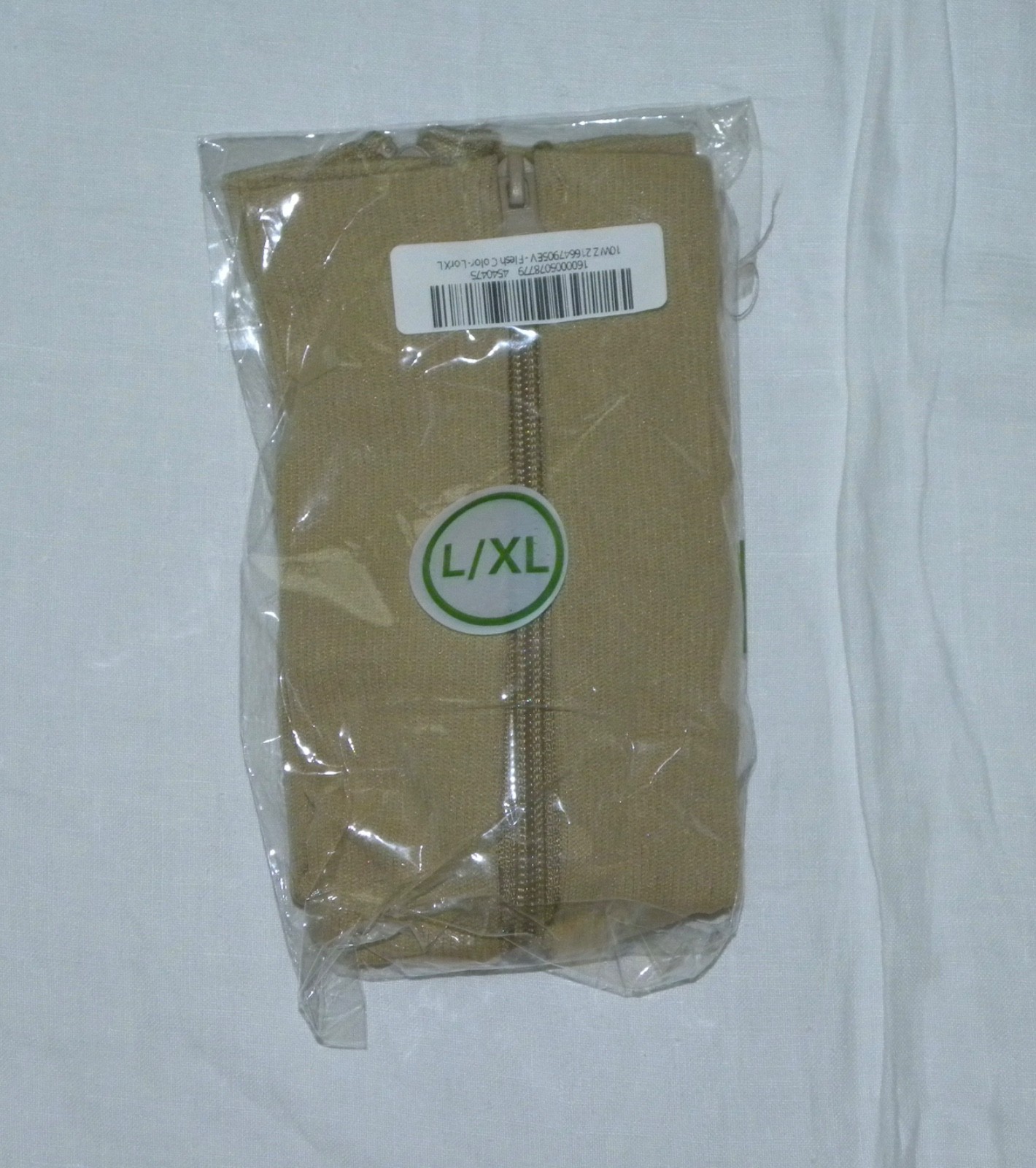 One Pair Zipper Open Toe Compression Leg Ankle Support Sock Size L/XL NEW