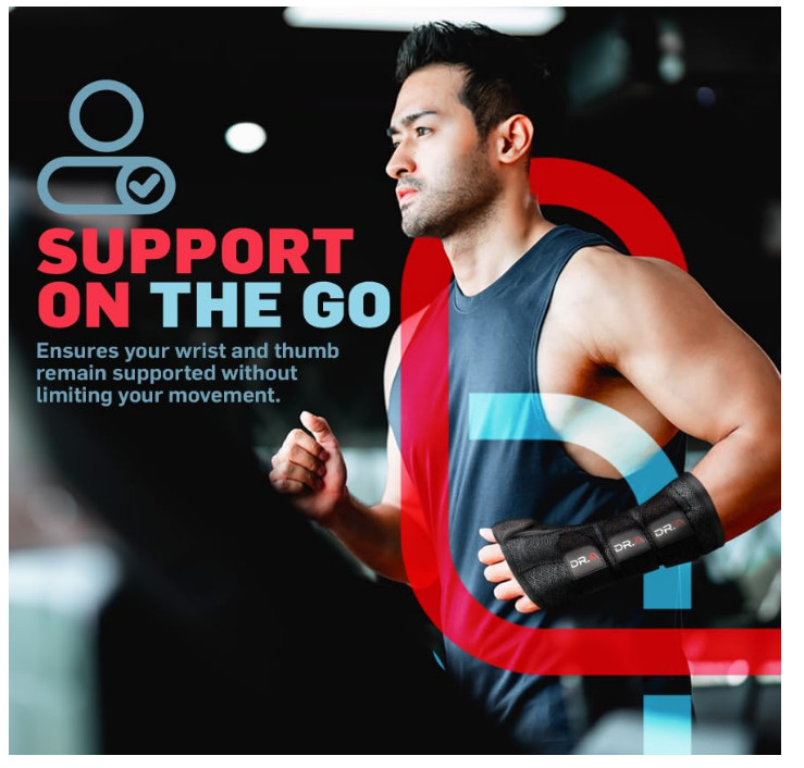 Hurmoya Wrist Brace Thumb Spica Splint Support for Carpal Tunnel
