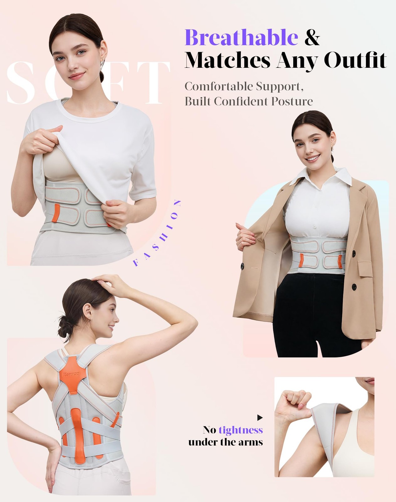 Kepwaa Gray Medium Posture Corrector
