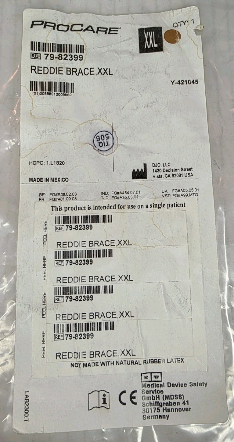 Procare Reddie Brace Hinged Neoprene Knee Support Brace XXL Model 79-82399 New