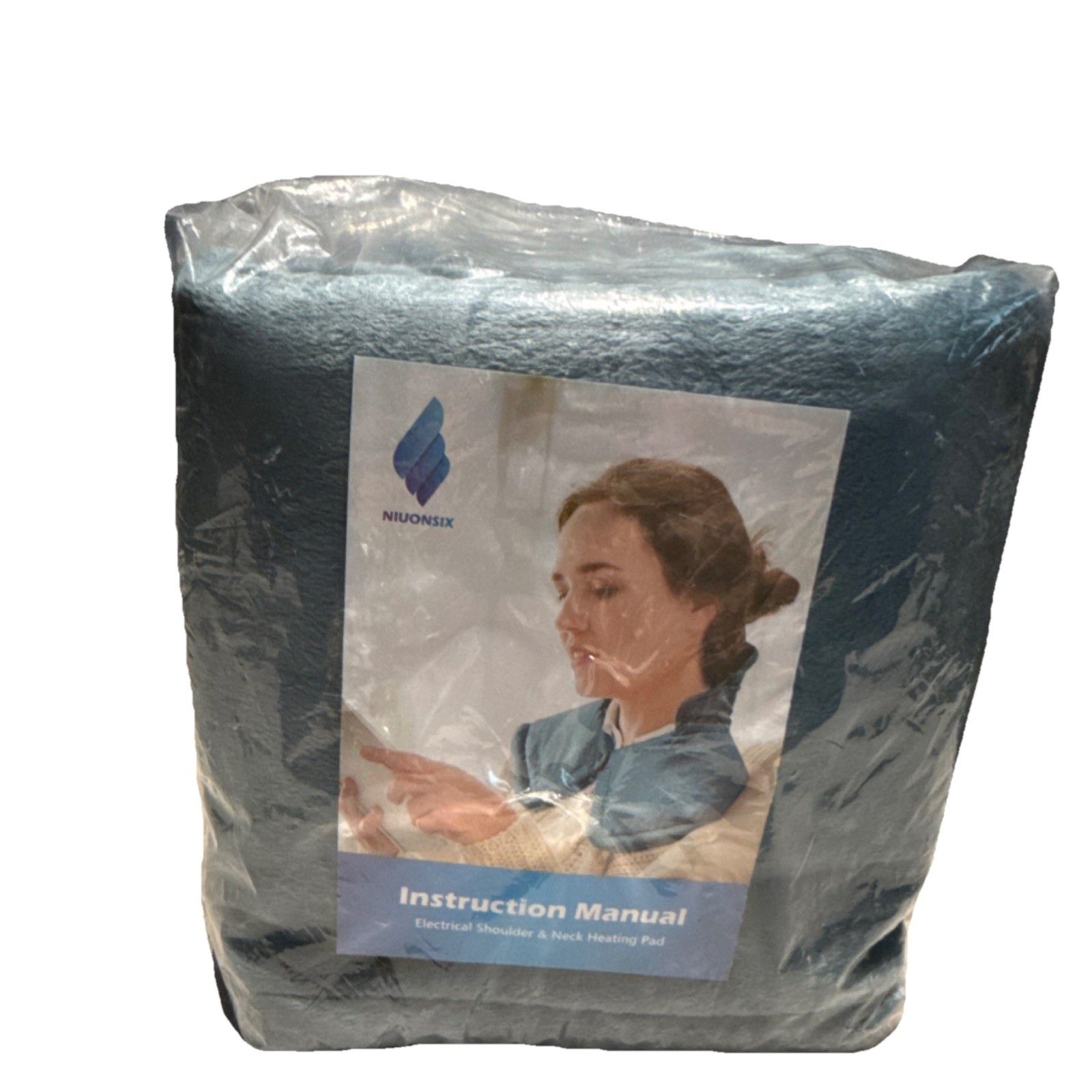 NIUONSIX Electrical Shoulder & Neck Heating Pad Blue Size L Model SN-S