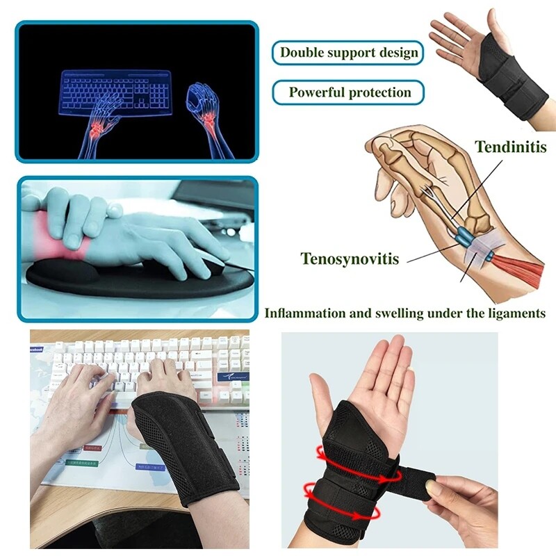 Left Right Hand Wrist Support Brace Splint Carpal Tunnel Sprain Arthritis Pain