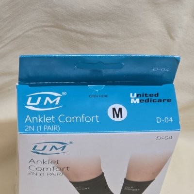 United Medicare UM Anklet Comfort 2N 1 Pair Ankle Support Brace D-04 Medium