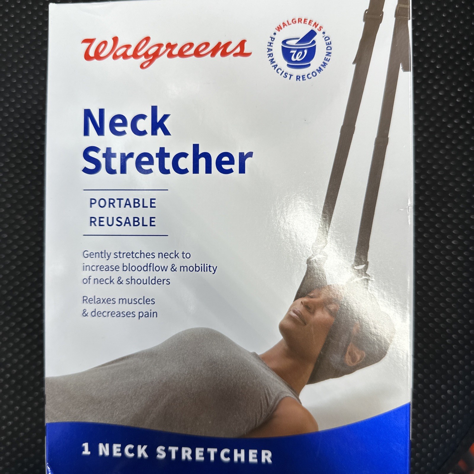 Walgreens Neck Stretcher Portable Reusable Adjustable Strap NEW w/ Carry Bag