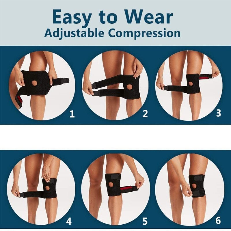 Knee Support Compression Open Patella Brace Joint Pain Relief Workout Sport Gym