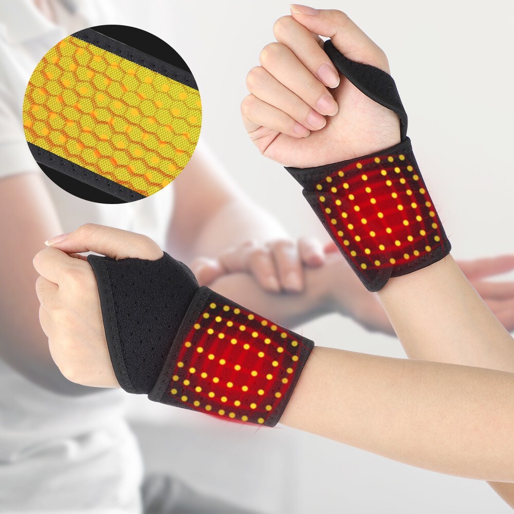 Wrist Strap Self Heating Weight Lifting Gym Training Support Wrap Pain Relief AU