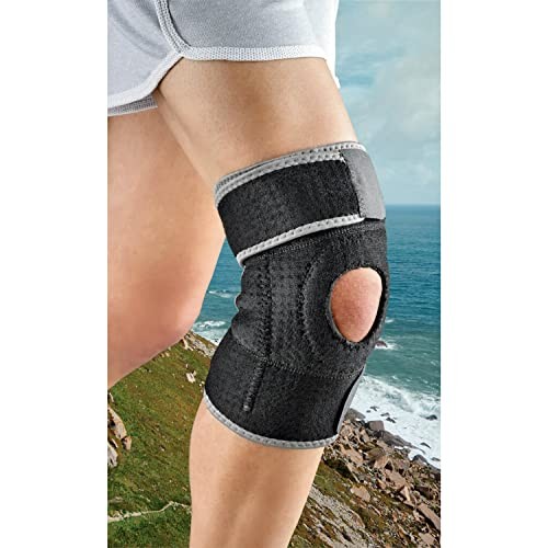 ACE Brand Adjustable Compression Knee Support, 1 Count (Pack of 1), Black