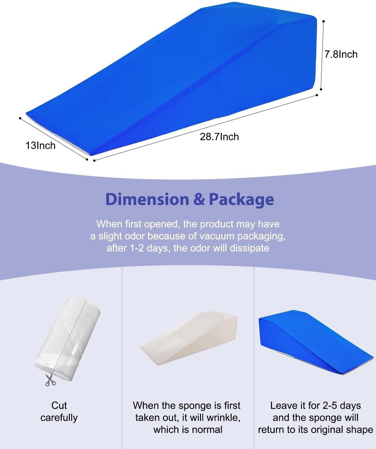 High-Density Foam Knee Surgery Pillow – Breathable, Removable Cover for Recovery