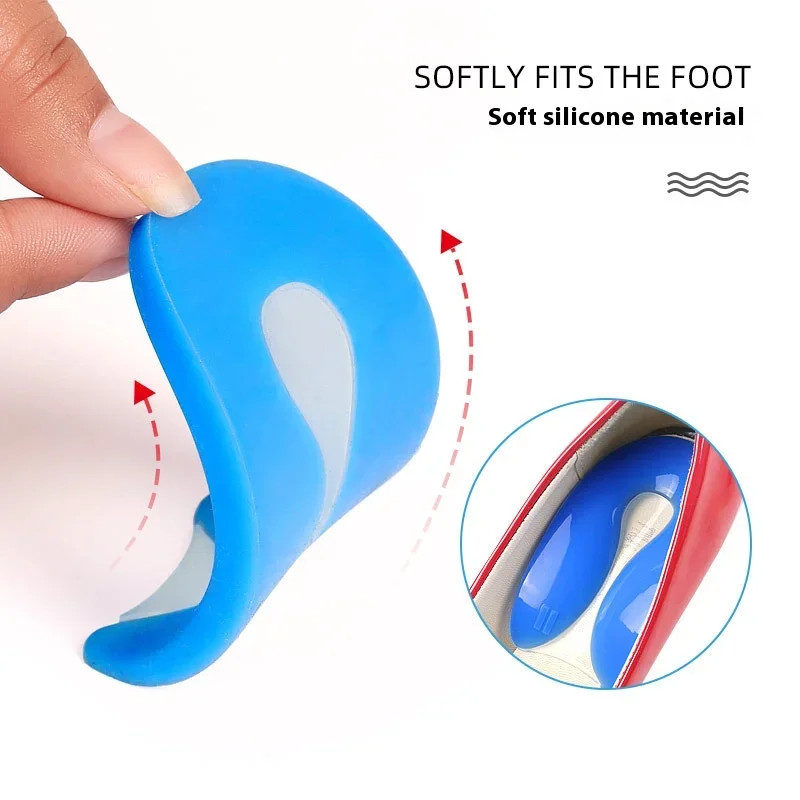 2pcs/4pcs Gel Heel Protectors Shock Absorbing Insoles Soft Elastic Silicone