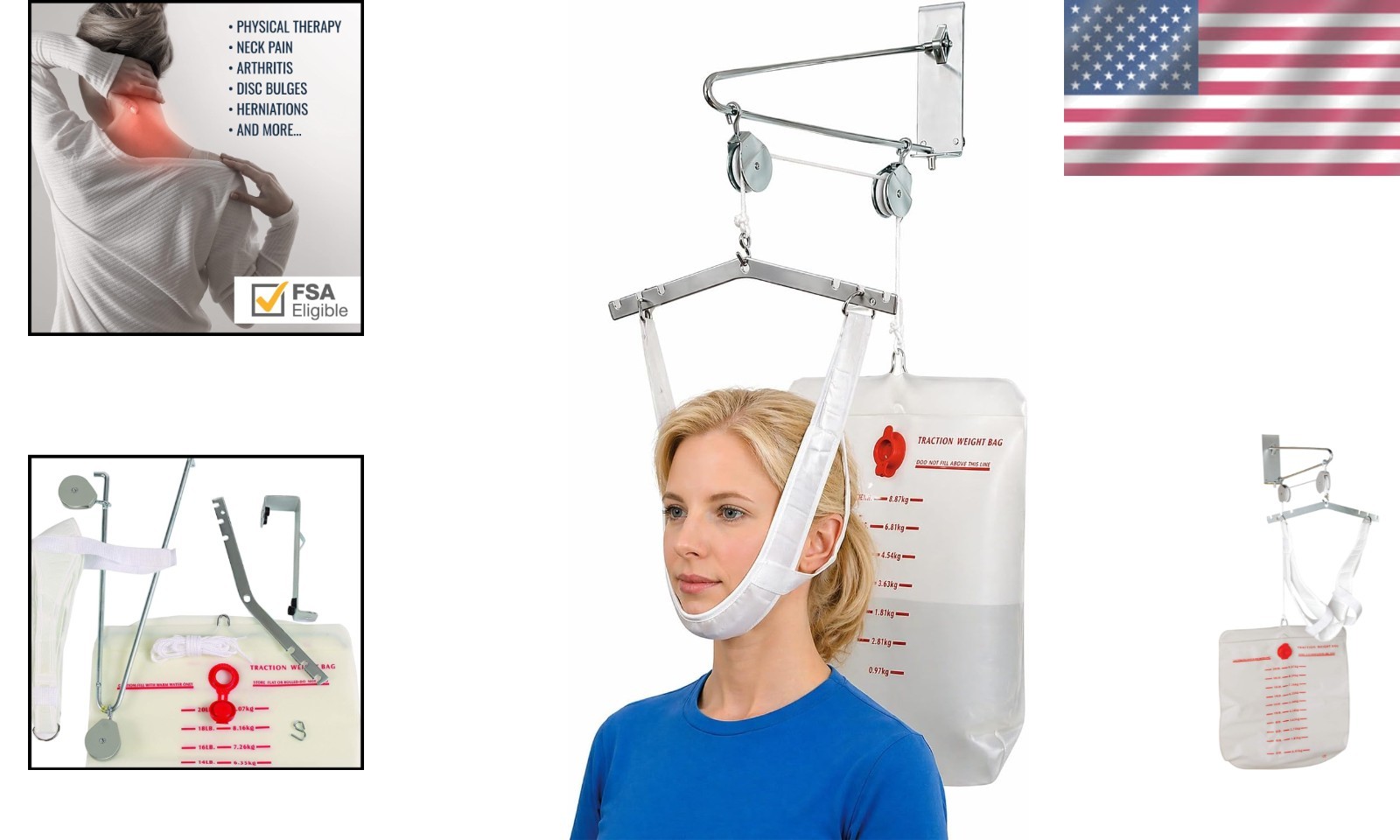 Neck and Back Stretcher – Adjustable Cervical Traction Device for Home Therapy