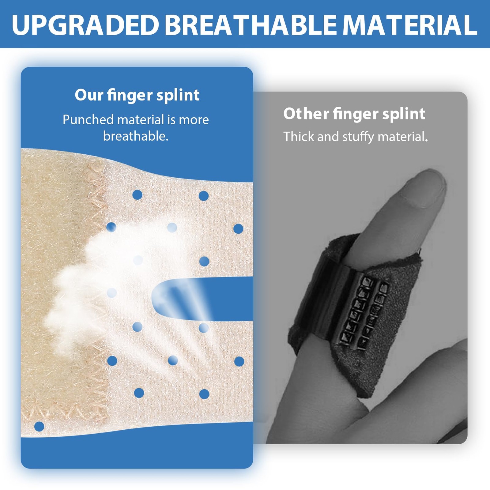 5 PCS Breathable Trigger Finger Splint, Adjustable Finger Brace, Thumb Brace …
