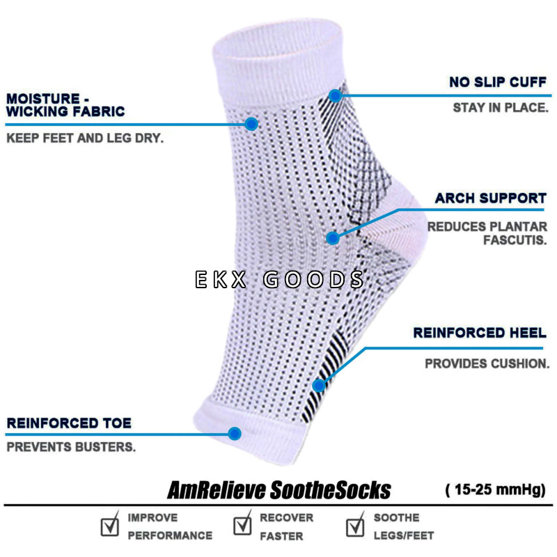 Sport Ankle Support Brace Elastic Compression Foot Plantar Fasciitis Heel Wrap