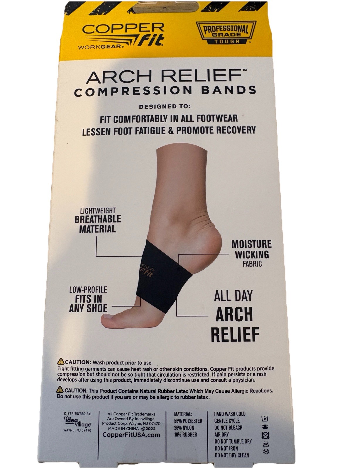 COPPER FIT WORK GEAR ARCH RELIEF COMPRESSION BANDS – NEW Healing – Swelling Pain