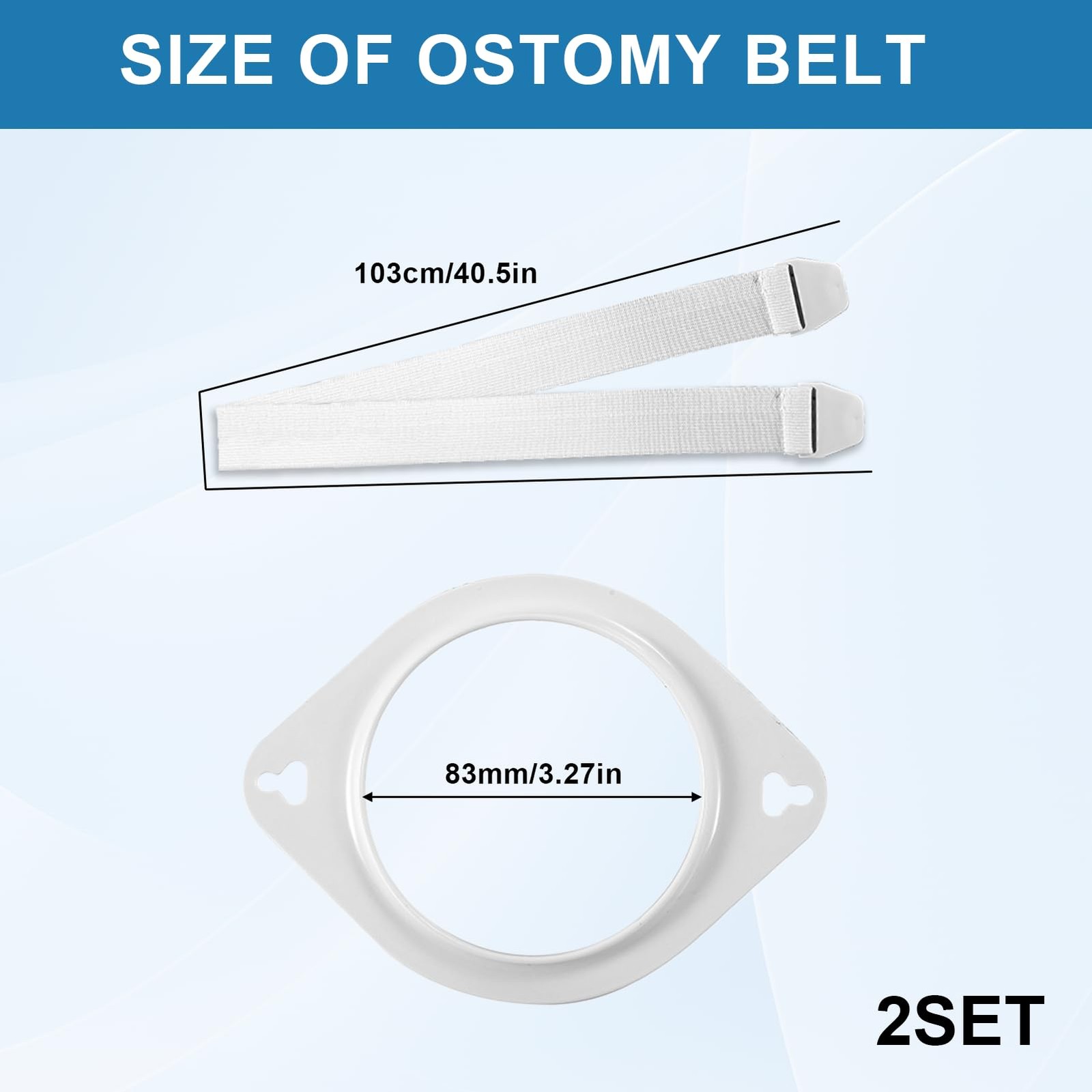 2 Pcs Adjustable Lightweight Ostomy Hernia Belt For Colostomy/Ileostomy, Osto…
