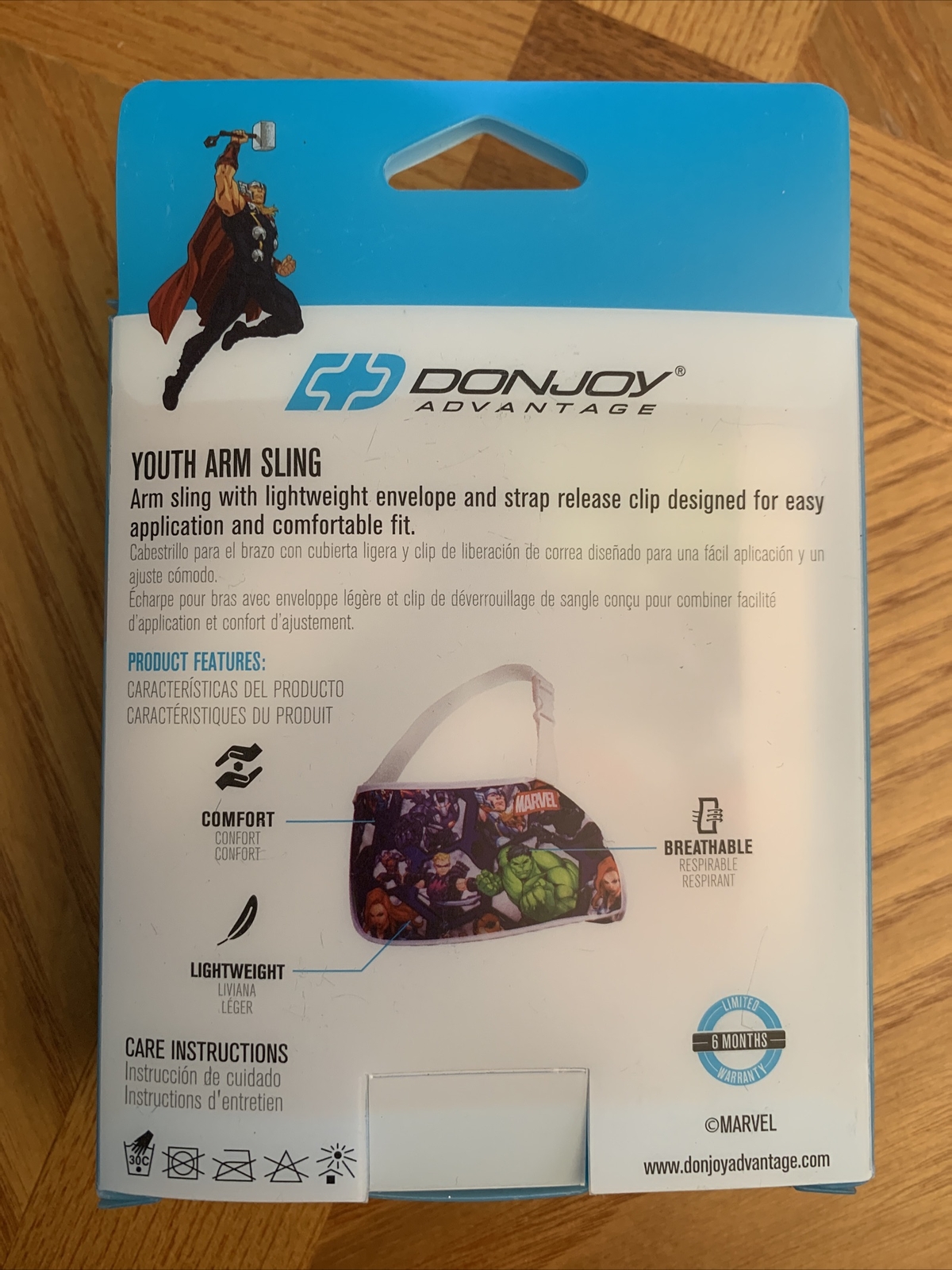 DonJoy Advantage Marvel Avengers Youth Adjustable Arm Sling Pediatric Size