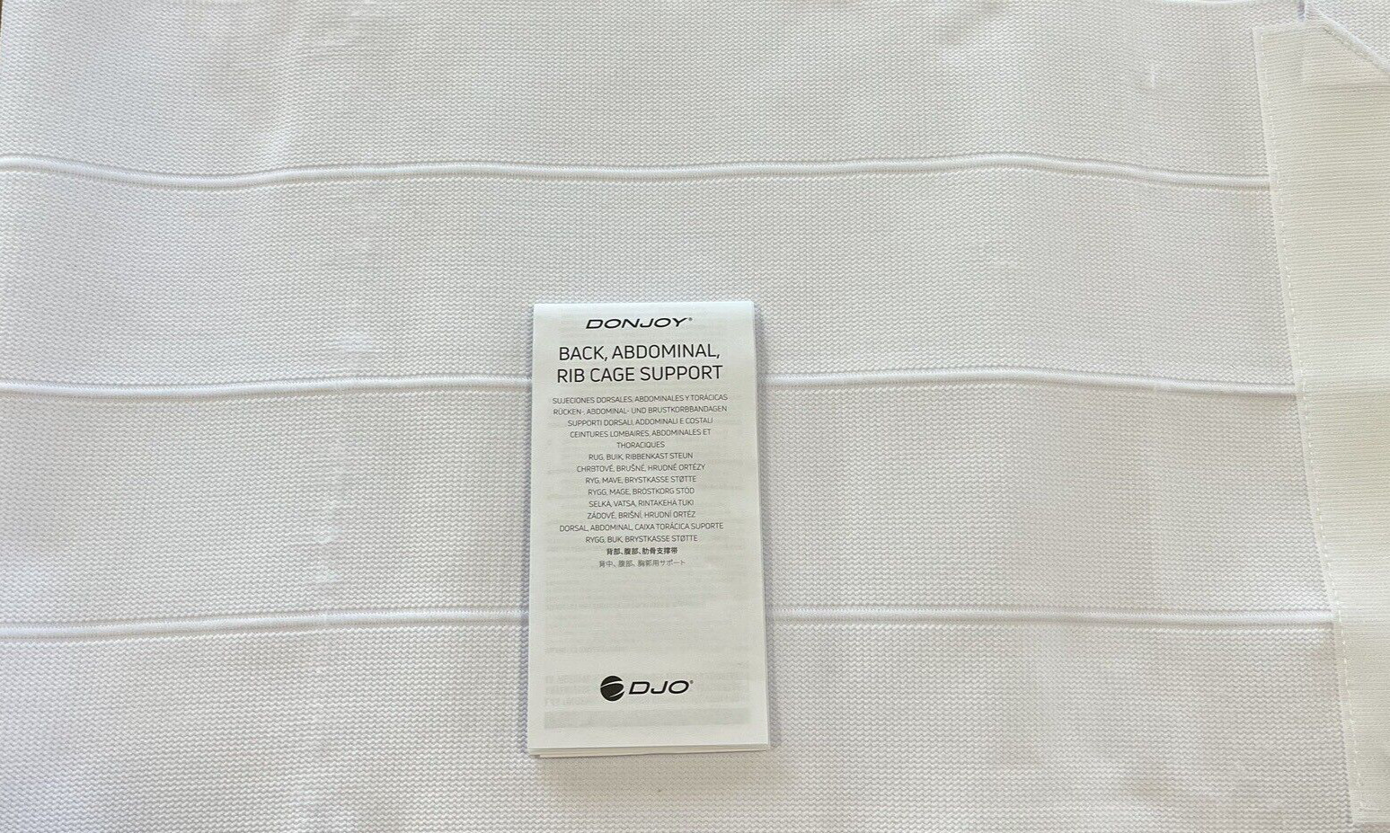 Back Abdominal Rib Cage Support 4 Panel Binder 62” – 74” XL White Donjoy Procare