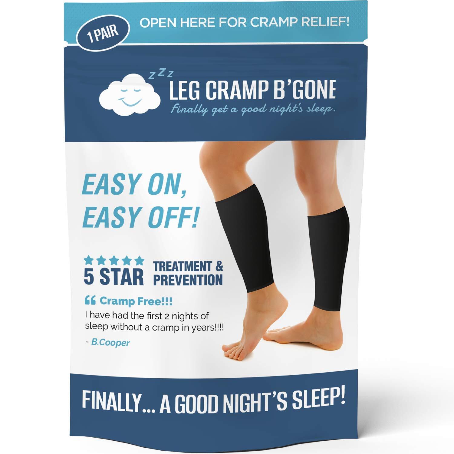 Sleeper Sleeves for Preventing Night Leg & Foot Cramps Maximum Calf Size 14.5″
