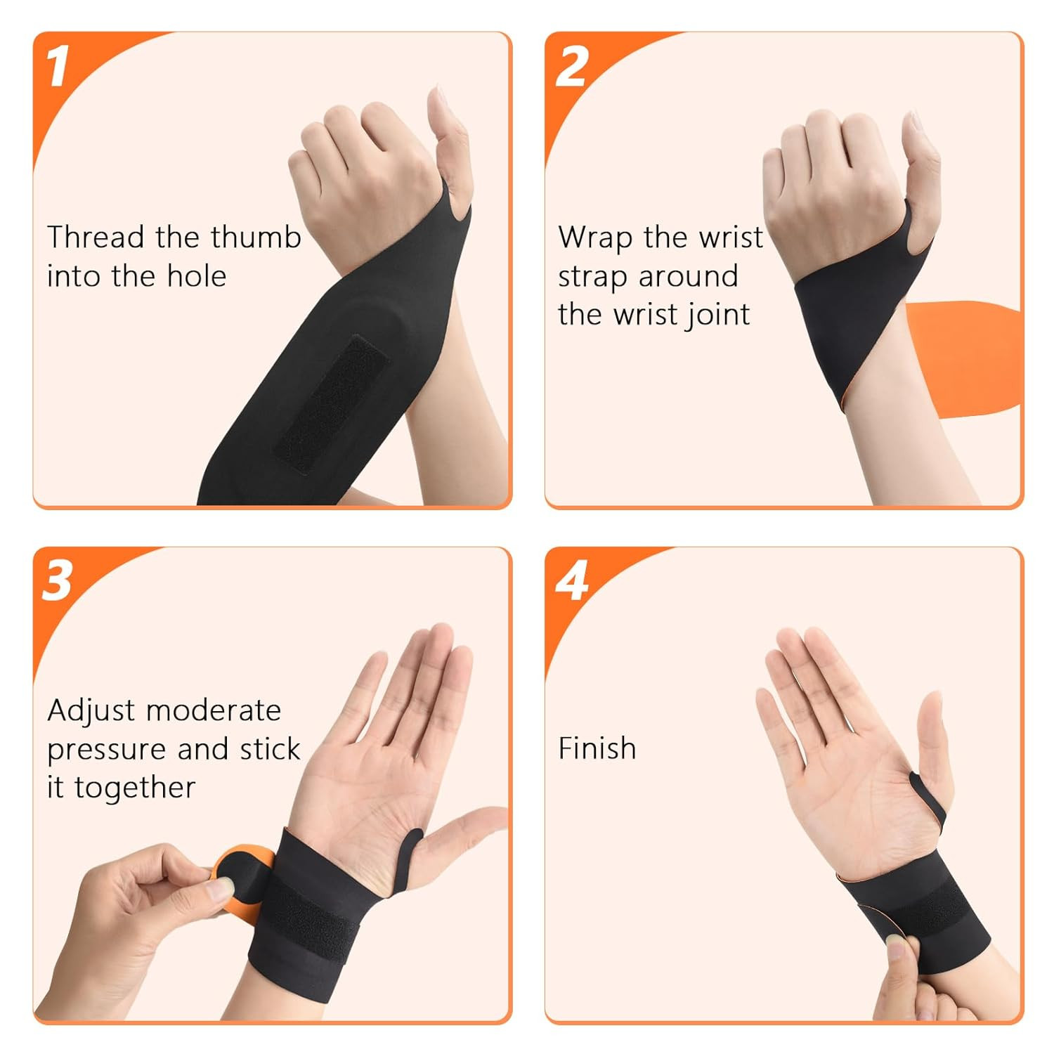 2PCS Ulnar Wrist Brace for Right & Left Hand, Ultra-Thin Elastic Wrist Wrap Comp