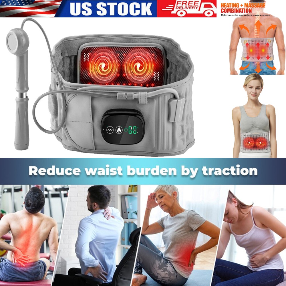 Back Pain Belt Inflatable Lumbar Support for Lower Back Pain Relief Decompress