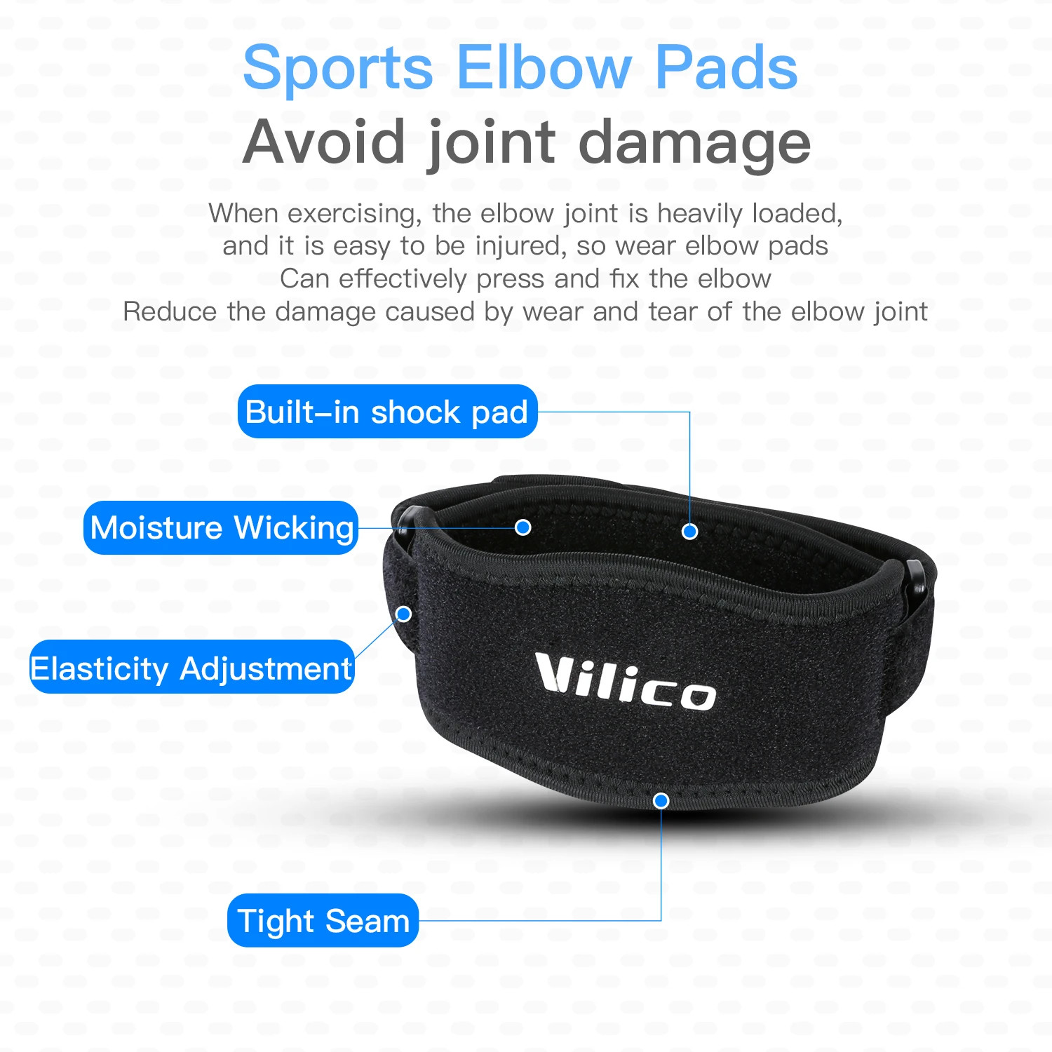 1Pc Tennis Elbow Brace Strap for Tendonitis Joint Pain Adjustable Elbow Support