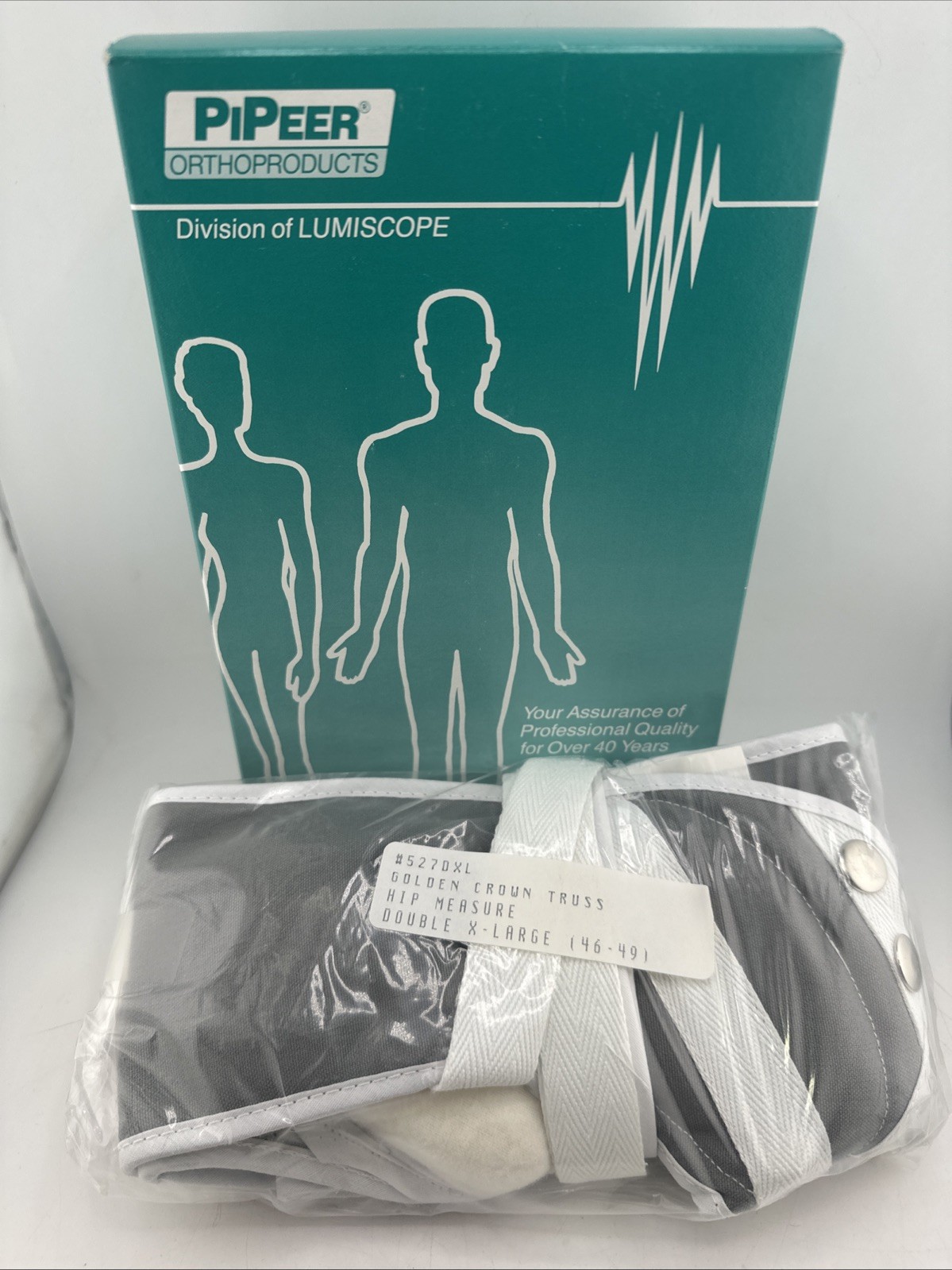 NEW Pipeer Golden Crown Truss Hip Measure (46″ – 49″) Right XL Gray #5270XL NIB