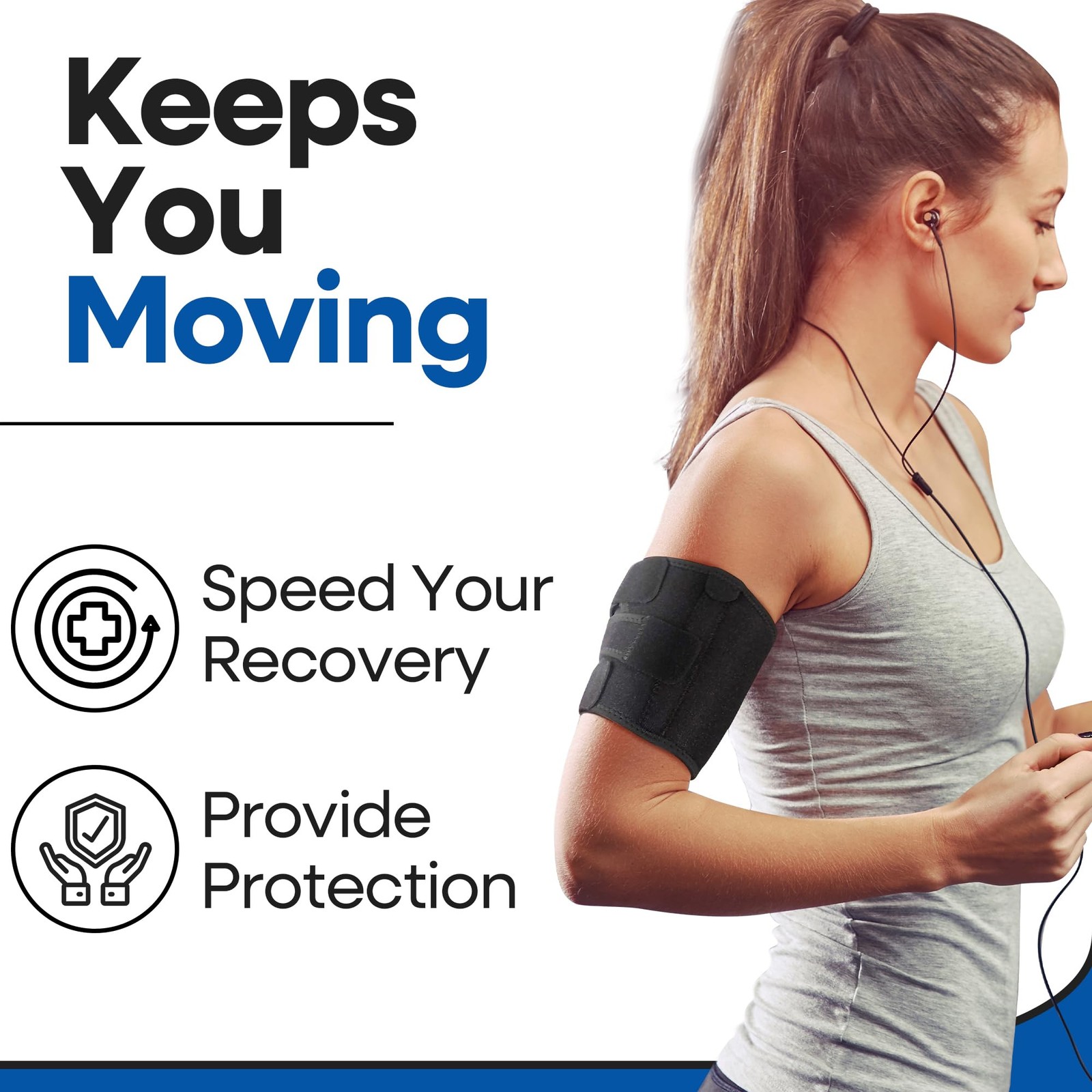Bicep Tendonitis Brace – Bicep Brace & Upper Arm Compression Sleeve for Trice…