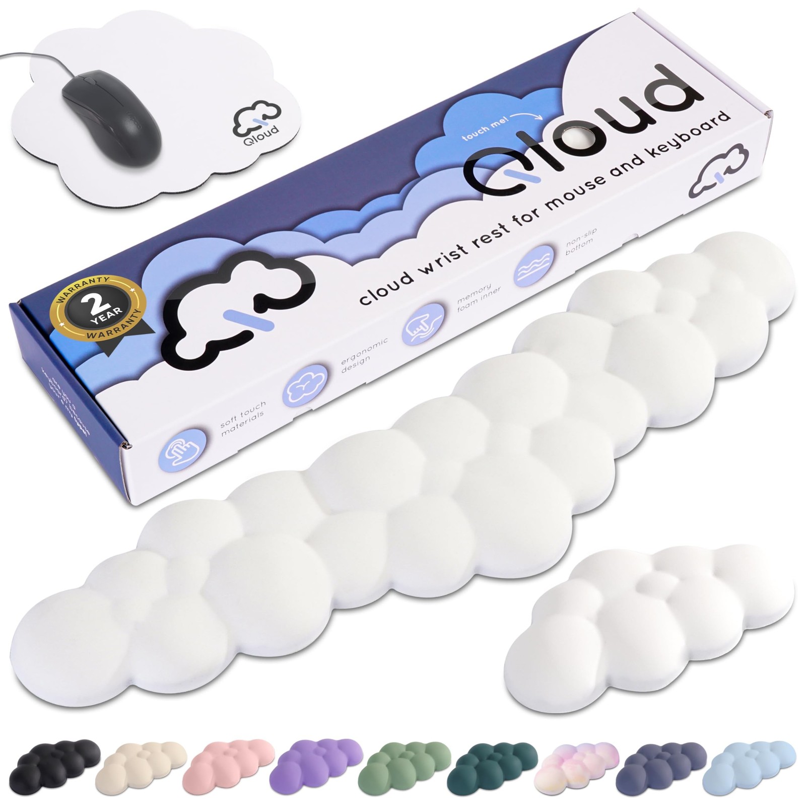 Qloud Cloud Wrist Rest Keyboard Wrist Rest for Computer Keyboard Pad, Cloud K…