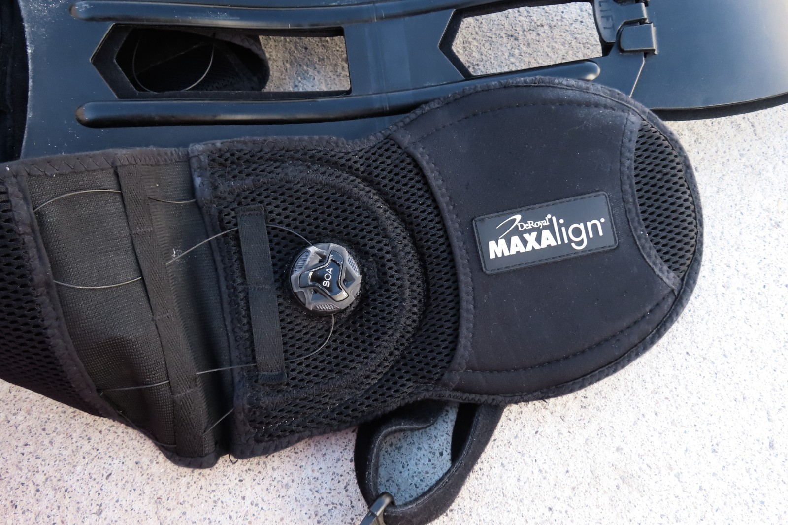 DeRoyal MAXAlign Dual Boa-Coiler Adjustable Lumbar Back Brace Black GREAT COND