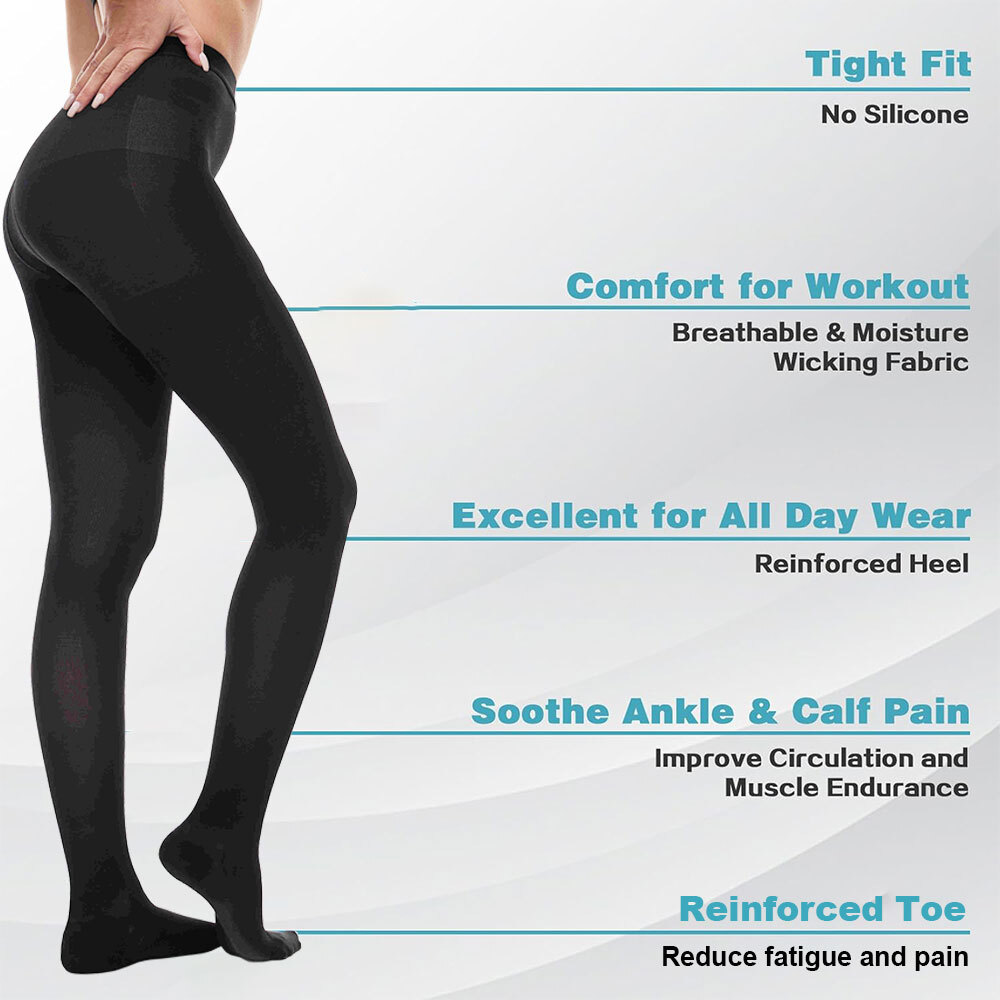 20-30 mmHg Medical Compression Pantyhose Support Hose Varicose Veins Stockings