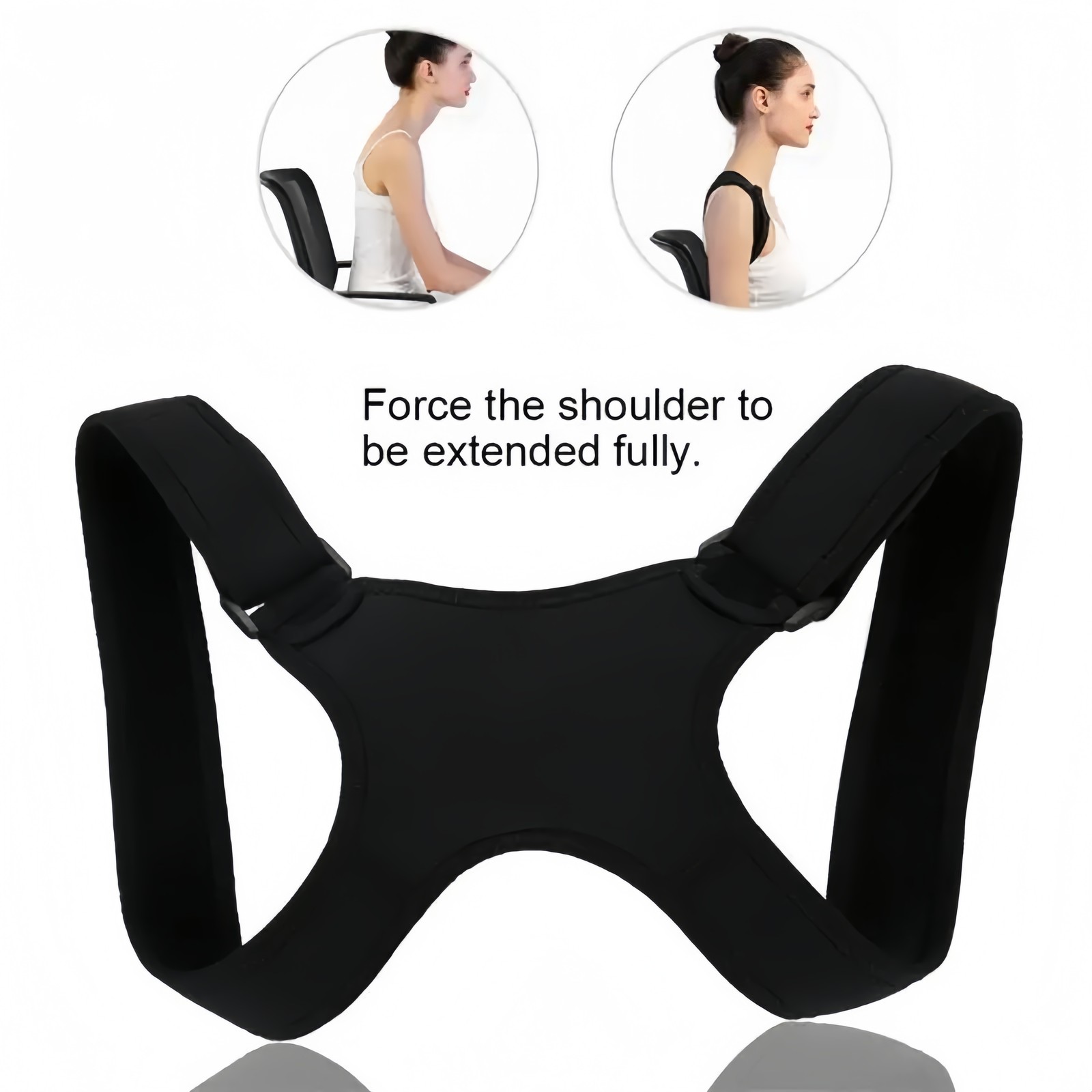 Adjustable Back Posture Corrector Shoulder Support Correct Brace Belt Men Women