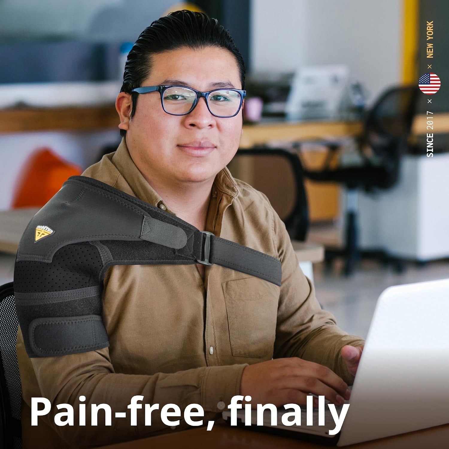 Shoulder Brace Rotator Cuff Support Bursitis Labrum Tendonitis Post-op Black …