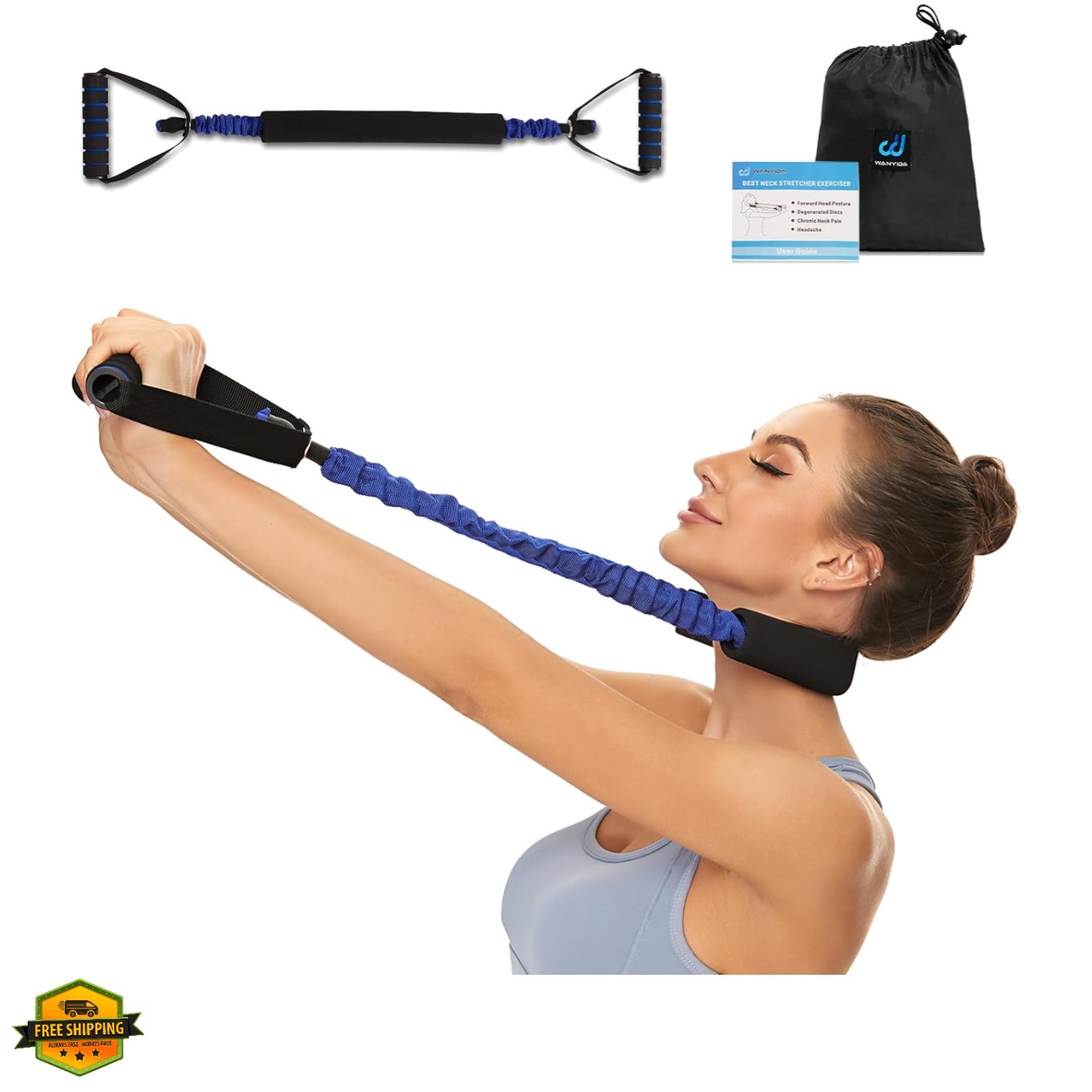 Neck Stretcher Exerciser, Cervical Traction Device for Neck Pain Relief and C…