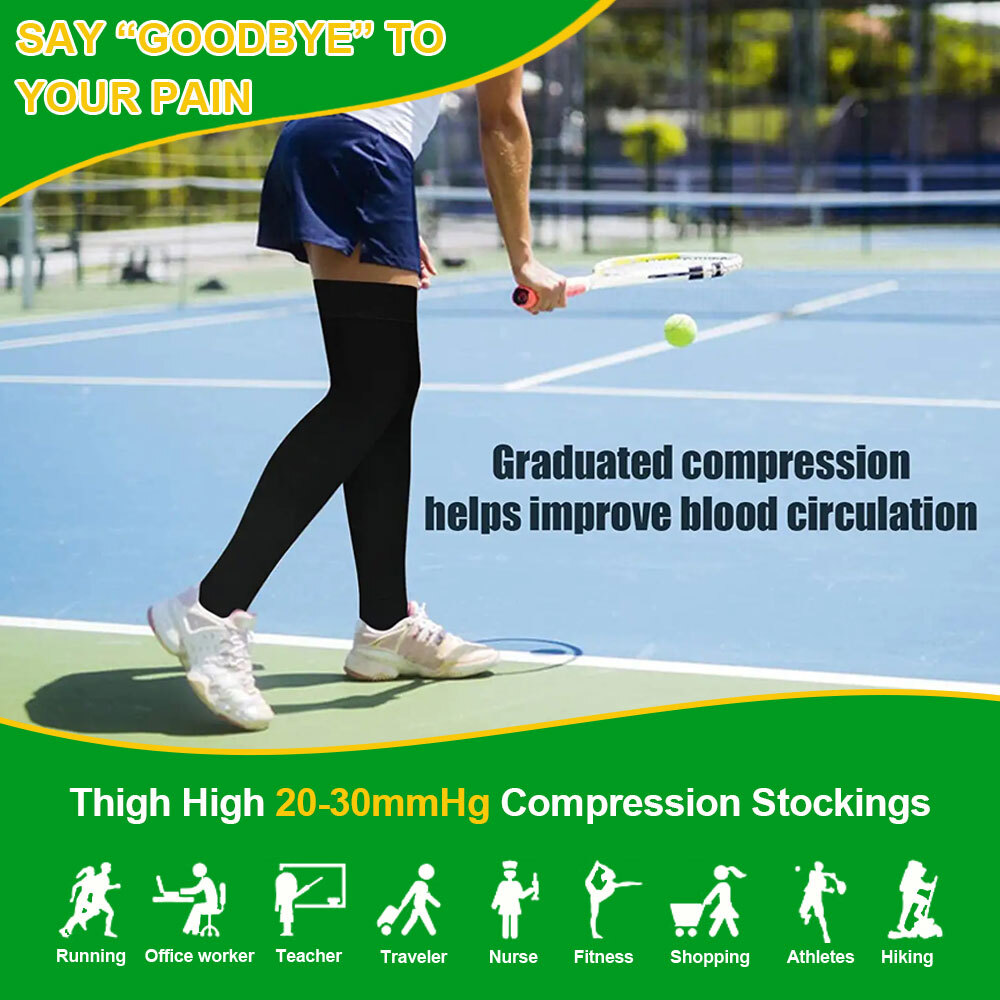 Extra Long Compression Socks Thigh High Over the Knee High Plus Size Stockings