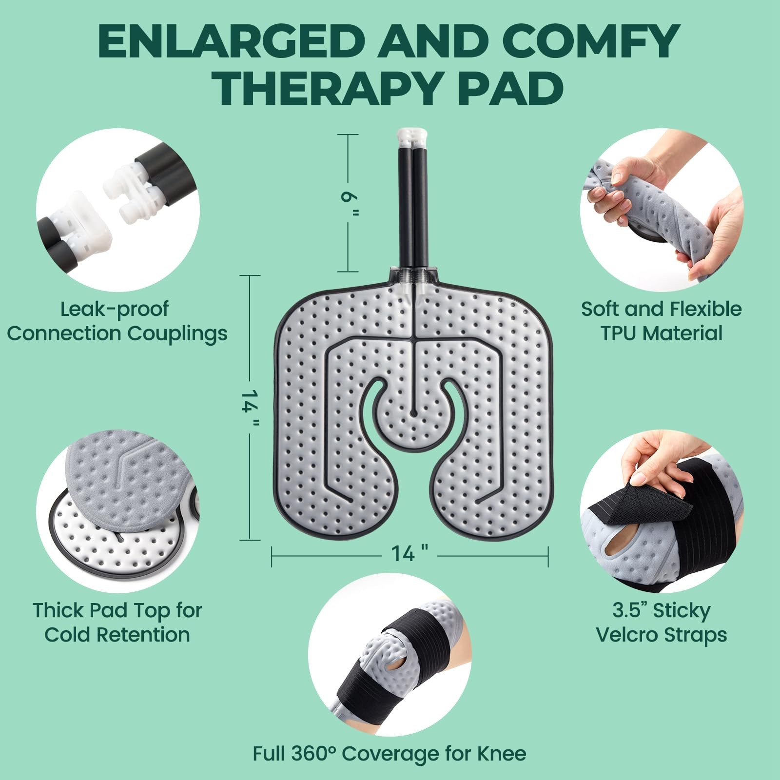 Ice Machine for Knee After Surgery w/Compression, Hip Replacement Cold Therap…