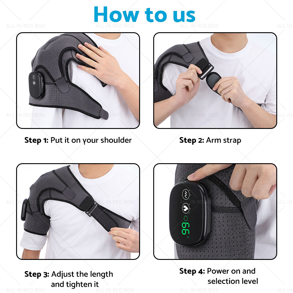 Heated Shoulder Brace Massage Rotator Cuff Support Suitable for Universal