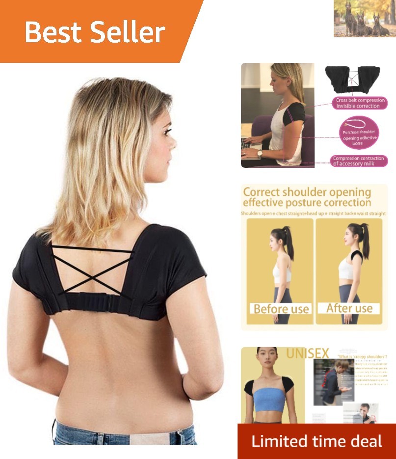 Fully Adjustable Unisex Posture Corrector Back Brace – Pain Relief & Support