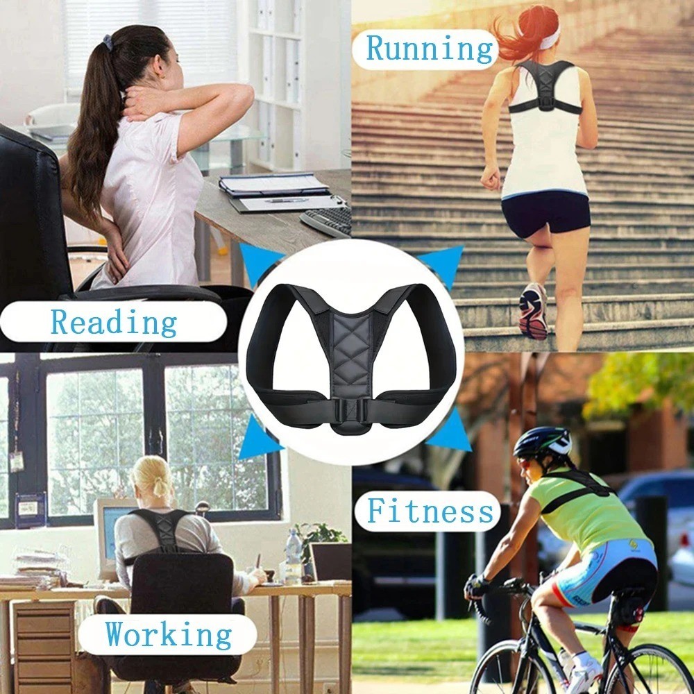 Adjustable Posture Corrector Belt Back Brace Support Straightener Men Women